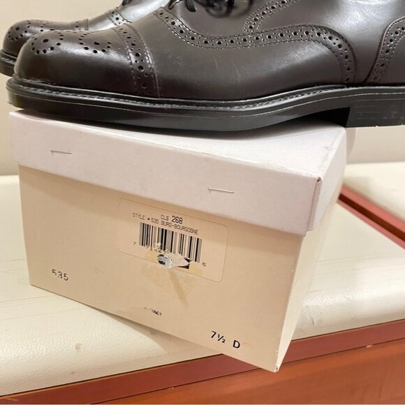 NIB Men\'s Vintage Wingtip Oxford Dress Shoes Dark Brown - US 7.5